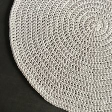 Dywan ze sznurka bawełnianego biały 90 cm