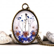 Naszyjnik- miniatura kwiatowego obrazka