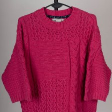 sweter różowy 100 % bawełna