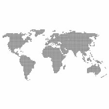 Naklejka na ścianę Mapa Świata