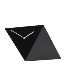 Zegar biurkowy geometryczny metalowy czarny BIRD