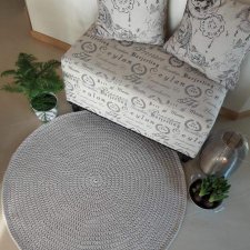 Okrągły dywan ze sznurka bawełnianego - 120 cm