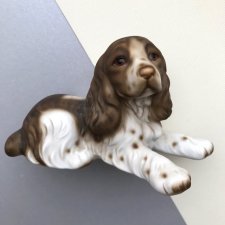 Springer Spaniel ❤ Sygnowany - Porcelana biskwitowa - Ręcznie malowany