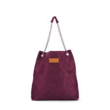Duża torba worek na łańcuchu Mili Chic MC5 - burgund