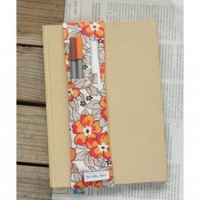 Piórnik na notes, kalendarz - Kwiaty pomarańczowe