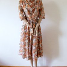 C&A sukienka vintage w jesiennych kolorach