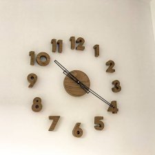 Drewniany zegar 'scandi' 50cm, dąb