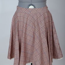 Spódnica vintage z koła kremowa/ecru koronka S/M