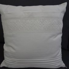 Piękna biała poduszka dekoracyjna 165pd