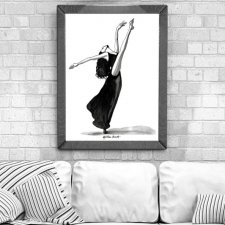 baletnica II, 70x50cm, plakat z autorskiej ilustracji