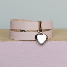 pink heart silver