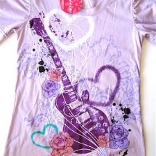 bluzka z gitarą dla dziewczynki