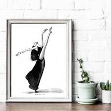 baletnica II, 30x40cm, plakat z autorskiej ilustracji