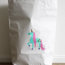 Worek papierowy  torba papierowa Helena-  jednorożec L- 70 cm