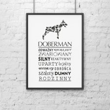 Plakat typograficzny Doberman
