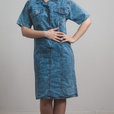 Marmurkowa sukienka vintage 40