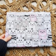 kupon tkanina bawełniana koty