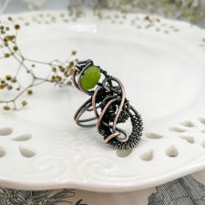 Grass - pierścionek z jadeitem