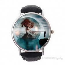 Drzewo życia - zegarek z dużą tarczką - Egginegg