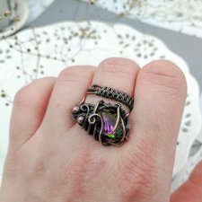 Fairy -  pierścionek regulowany z kryształem