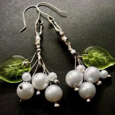 Gałązki z perłami - kolczyki