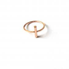(nowy) pierścionek w kolorze różowego złota stal