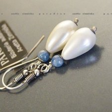 SREBRO, kolczyki - naturalne perły
