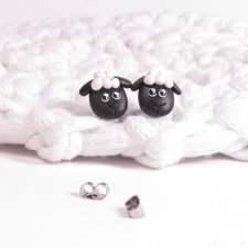 Kolczyki sztyfty - owieczka