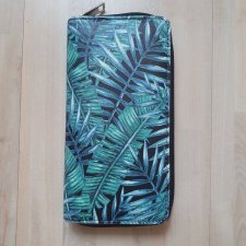 portfel w tropikalne liście