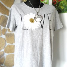 T-shirt Z kwiatem L XL