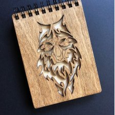 WYPRZEDAŻ Drewniany notatnik Wolf  - Breidon