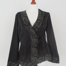 Czarna narzutka kimono