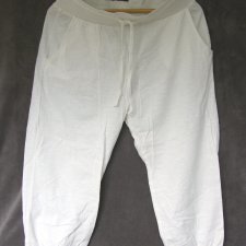 Cienkie białe spodnie bawełniane, H&M rozm. 28