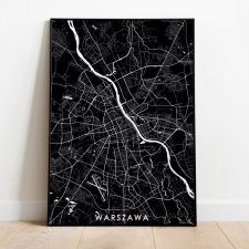 Mapa plakat - Warszawa