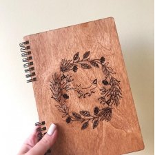 WYPRZEDAŻ Drewniany notatnik Lisa - Breidon
