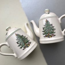 SPODE ❤ Christmas Tree - Komplet do przypraw - Markowa i poszukiwana porcelana - NOWY!