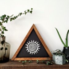 Drewniany trójkąt SPIRAL - czarny