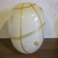 Ciekawy design duży gruboszklany wazon art glass