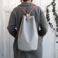 worek plecak pik -grey&orange-