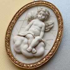Świat w miniaturze - Cherubin ❀ڿڰۣ❀ Obrazek z masy alabastrowej