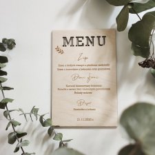 Drewniane menu