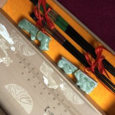 Set for 2- made in japan komplet do sushi  dla pary  - ceramika drewno oryginalne opakowanie firmowe