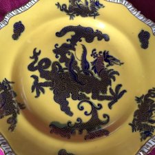 Rarytas Mason’s patent ironestone china England C1500 ręcznie malowany starej daty duży 27 cm fantastyczny talerz