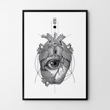Plakaty skandynawskie serce - format 30x40 cm