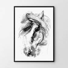 Plakat obrazek koń konie A4