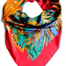 Exclusive silk 100% jungle scarf vintage