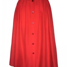 Czerwona spódnica vintage zapinana na guziki