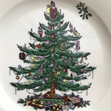 SPODE  ❤ Christmas Tree - Talerz - Markowa i poszukiwana porcelana - NOWY!