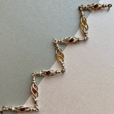 Srebro z bursztynem - świderki ❤ Srebro 925 ❤ Biżuteria artystyczna ❤