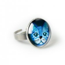 Blue cat pierścionek